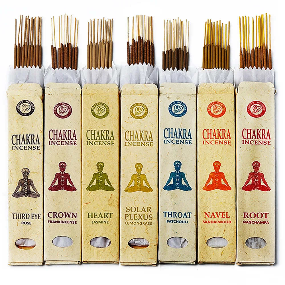 Discover Tranquility with Handmade 7 Chakra Incense Sticks for Yoga and Meditation